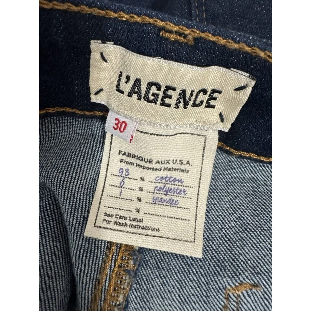 L’agence Zeppelin High Rise Skinny Jeans In Rinse Wash Size 30